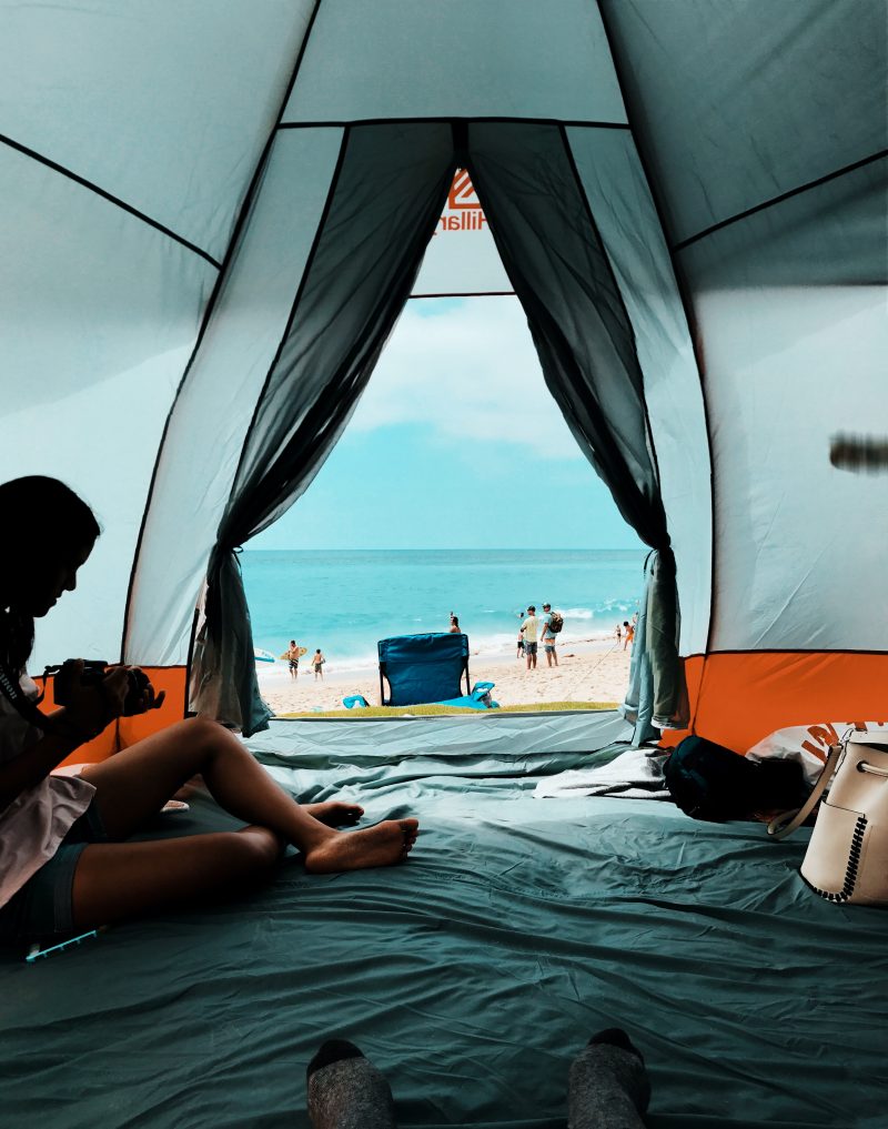 beach camping tip keep the tent dry