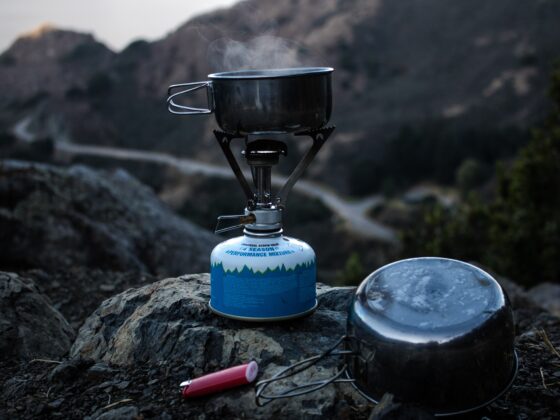 do sustainable camping by using camp stove instead of building campfires