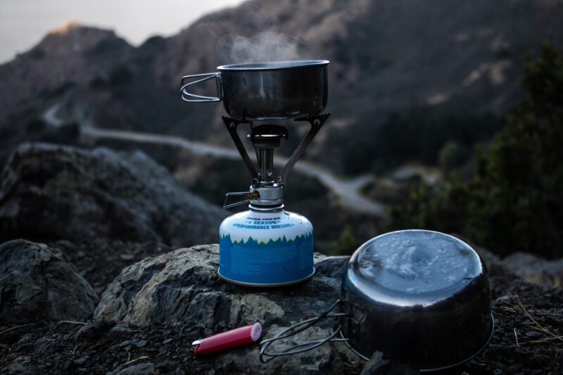 do sustainable camping by using camp stove instead of building campfires