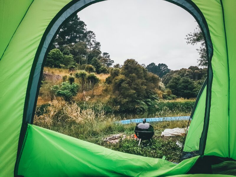 storing camping equipment in a humid climate